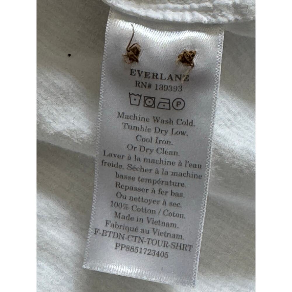 Everlane The Cotton Tourist Shirt Button Down White Oversized Women's Size M - Picture 9 of 12